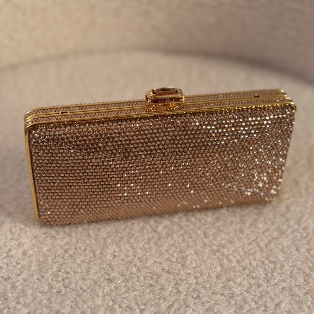 Elegant Gold Crystal Clutch